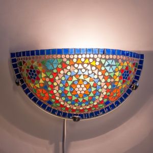 Mehrfarbige Mosaik wandleuchte Orientalisch, Haja
