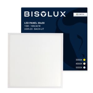 LED Panel 30x30 - 100 lm/W - UGR<23 - Einstellbares Weiß - Back-lit