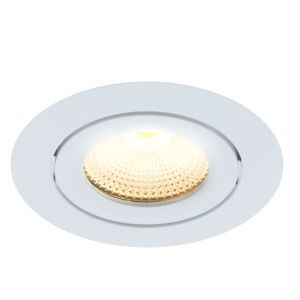 Weiße Einbaustrahler Aluminium, Wimke, 5W, 2700K LED, IP44