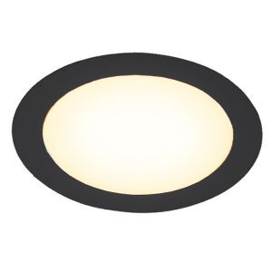 Schwarze Downlight Aluminium, Umbriel, 6W, 3000K LED, IP44