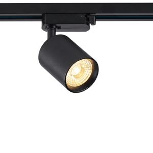 Schwarzer 3-Phasen-LED-Schienenstrahler Jayla, 10W, 4000K, Pro