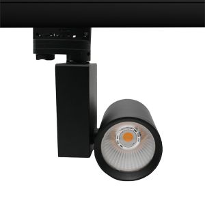 Schwarzer 3-Phasen-LED-Schienenstrahler Deena, 38W, 3000K, Pro