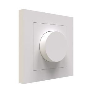 Weiße Abdeckplatte für einen Dimmer