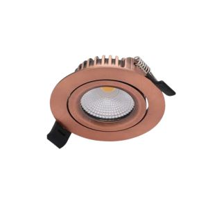 Kupfer Downlight Aluminium, Wimke, 5W, dim to warm LED, IP44