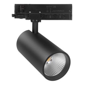 Schwarze 3 phase Schienen Lampe, Rozina, 10W/20W/30W, White Switch LED