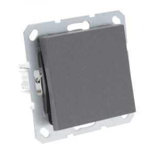 Q-Link S-Line Schalter Eingebautes Kreuz, Schwarz / Anthrazit