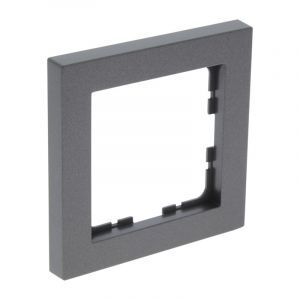 Q-Link S-Line Abdeckrahmen 1-fach, schwarz / anthrazit