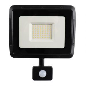 Schwarze Scheinwerfer mit Sensor Aluminium, Miro, 50W, 3000K LED, IP65