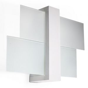 Glas Wandleuchte Weiß, Fouzia