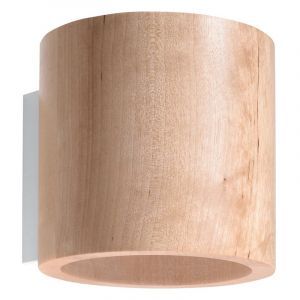 Holz Up down Wandleuchte Braun, Amely