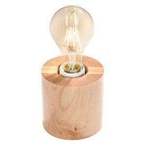 Holz Tischleuchte Braun, Anela