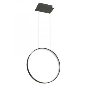 Aluminium Pendelleuchte Schwarz, Ringo, 30W, 3000K LED