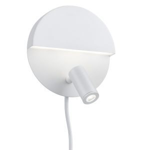 Weiße Wandleuchte Design, Solo, 6W, 3000K LED, mit Schalter