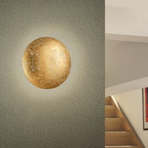 Goldene Wandleuchte Design, Wilke, 8W, 3000K LED