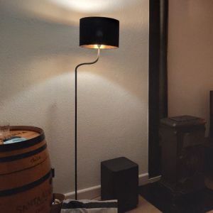 Schwarze Stehlampe Modern, Jeany, mit Schalter