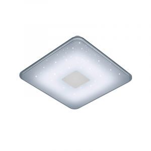 Weiße Deckenlampe Modern, Lev, 30W, warm- bis kaltweiß einstellbare LED, mit Fernbedienung
