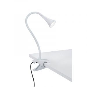Weiße Klemmspot Kunststoff, Yelaisa, 3W, 3000K LED, mit Schalter