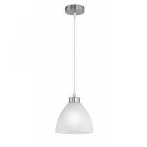 Nickel Pendelleuchte Glas, Babette