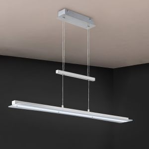 Nickel Pendelleuchte Esszimmer Modern, Port, 18W, warm- bis kaltweiß einstellbare LED