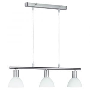 Nickel Pendelleuchte Glas, Babette