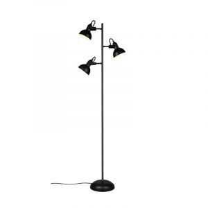 Schwarze Stehlampe Industrial, Kibek, mit Schalter