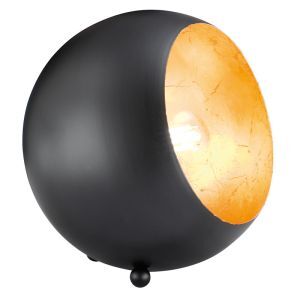 Schwarze Tischleuchte Modern, Berdan, mit Schalter