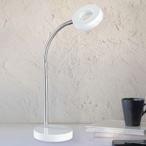 Weiße Schreibtischlampe Modern, Daley, 4W, 3000K LED, mit Schalter