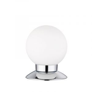 Chrom Tischleuchte Modern, Nolan, 3W, 3000K LED, mit Schalter