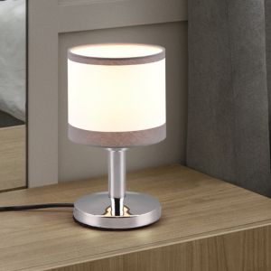 Weiße Tischleuchte Modern, Denley, mit Schalter