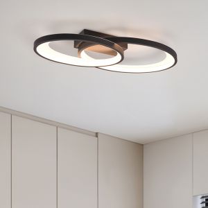 Schwarze Deckenlampe Modern, Ersan, 25W, 3000K LED