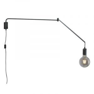 Schwarze Wandleuchte Modern, Filippus, mit Schalter