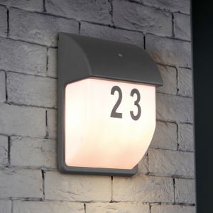 Anthrazit Außen Wandleuchte mit Dämmerungsmelder Modern, Remmert, IP44
