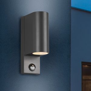 Anthrazit Außen Wandleuchte mit Bewegungsmelder Modern, Laurien, IP44