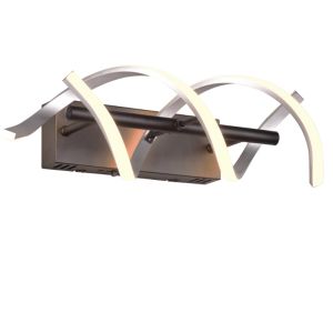 Chrom Wandleuchte Design, Sylvian, 22W, warm- bis kaltweiß einstellbare LED, 3-stufig dimmbar