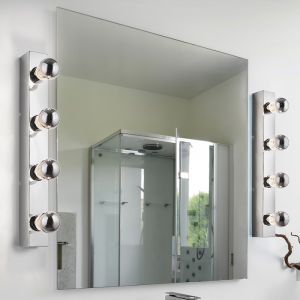 Chrom Wandleuchte Badezimmer Modern, Rinaldo, IP44