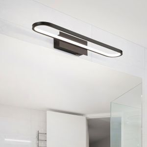 Schwarze Wandleuchte Badezimmer Modern, Martin, 22W, 3000K LED, IP44