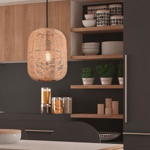 Schwarze Pendelleuchte Vintage, Elham