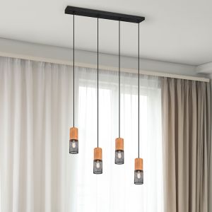 Schwarze Pendelleuchte Esszimmer Vintage, Jessica