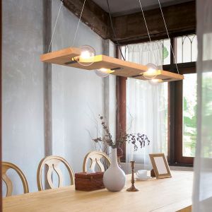 Holz Pendelleuchte Braun, Dyonne