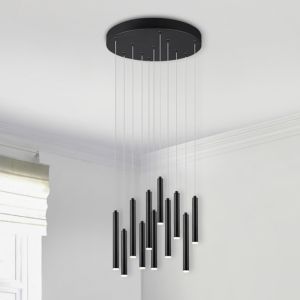 Schwarze Pendelleuchte Modern, Jessamy, 2,5W, 3000K LED