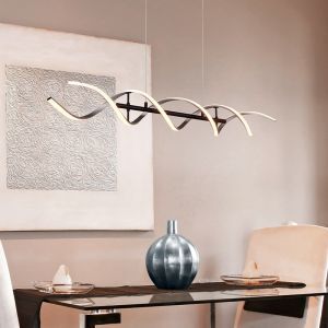 Chrom Pendelleuchte Design, Sylvian, 45W, warm- bis kaltweiß einstellbare LED, 3-stufig dimmbar