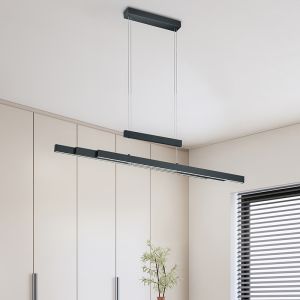Schwarze Pendelleuchte Modern, Jessey, 42W, warm- bis kaltweiß einstellbare LED, mit Touch-Dimmer
