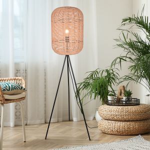 Schwarze Stativlampe Modern, Elham, mit Schalter
