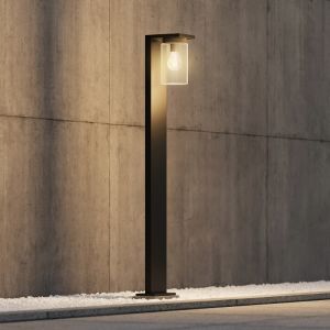 Schwarze Wegeleuchte mit Dämmerungsmelder Modern, Yves, IP44