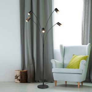 Schwarze Stehlampe Modern, Kaso