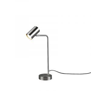 Nickel Tischleuchte Modern, Kaso, mit Schalter