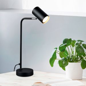 Schwarze Tischleuchte Modern, Kaso, mit Schalter