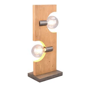 Holz Tischleuchte Braun, Dyonne