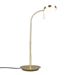 Messing Tischleuchte Modern, Bilge, 12W, in Lichtfarbe einstellbare LED, mit Schalter
