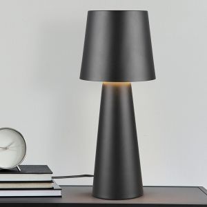 Schwarze Tischleuchte Modern, Lillyam, mit Schalter